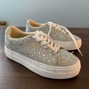 Betsey Johnson platform rhinestone sneakers